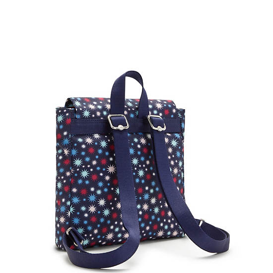 Kipling Dannie Printed Small Ryggsekk Blå | NO 1668ZU